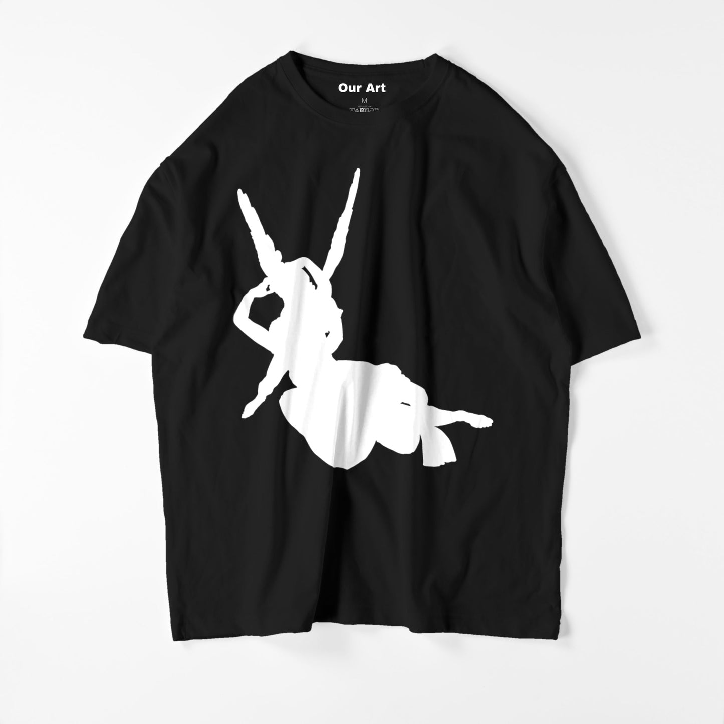 Psyché ravivée par le baiser de Cupidon (t-shirt noir)