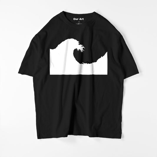 Grande vague au large de Kanagawa (t-shirt noir)