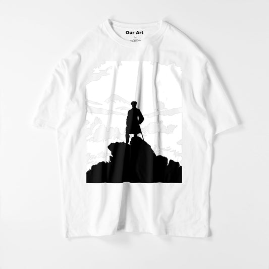 Wanderer above the Sea of Fog (T-shirt blanc)