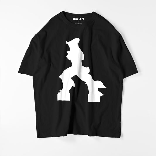 Formes uniques de continuité dans l'espace (t-shirt noir)